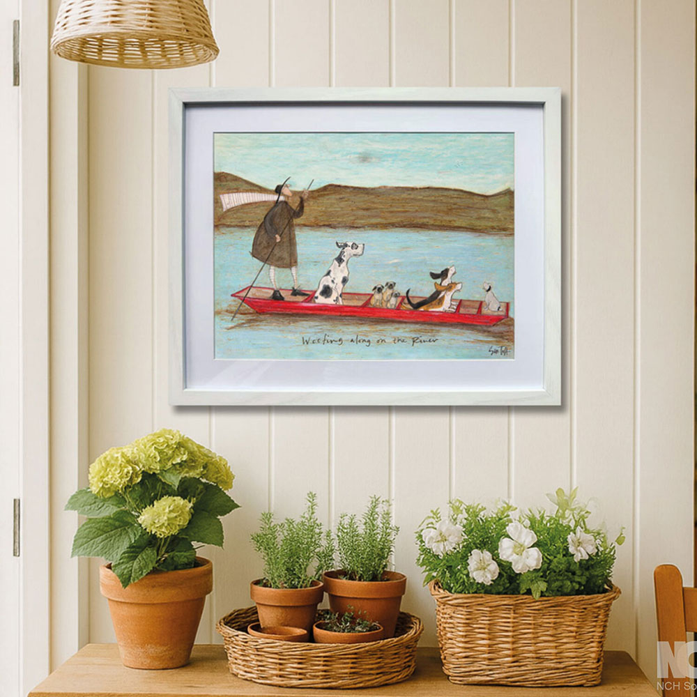 Sam Toft Woofing Along On The River Framed Art Neutral Image 2