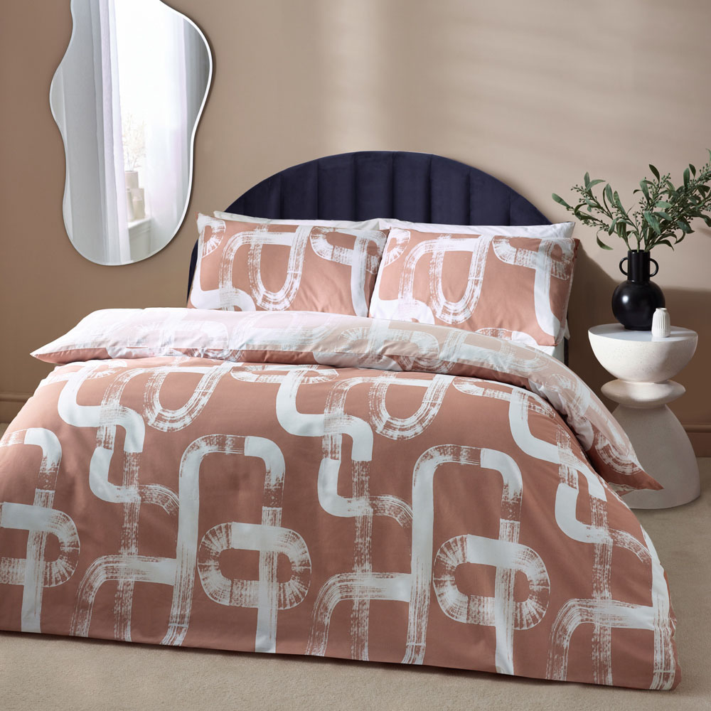 Hoem Tuba Super King Plaster Abstract Geometric Duvet Set Image 1