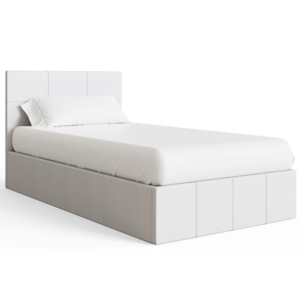GFW Single White Side Lift Ottoman Bed Image 3
