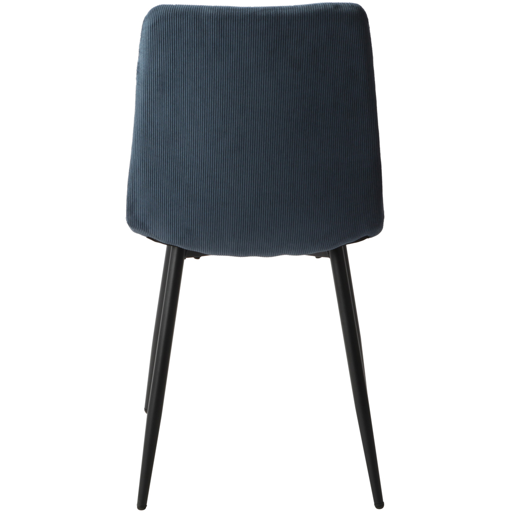 Core Products Aspen Set of 2 Blue and Black Straight Stitch Cord Dining Chair Image 7