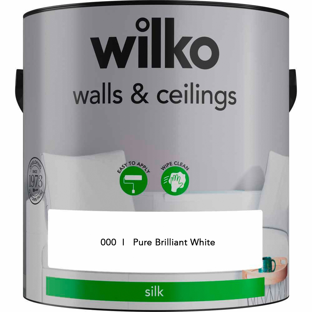 Wilko 4 Rooms Magnolia Crushed Almond Grey Skies and Pure Brilliant White Paint Bundle Image 2