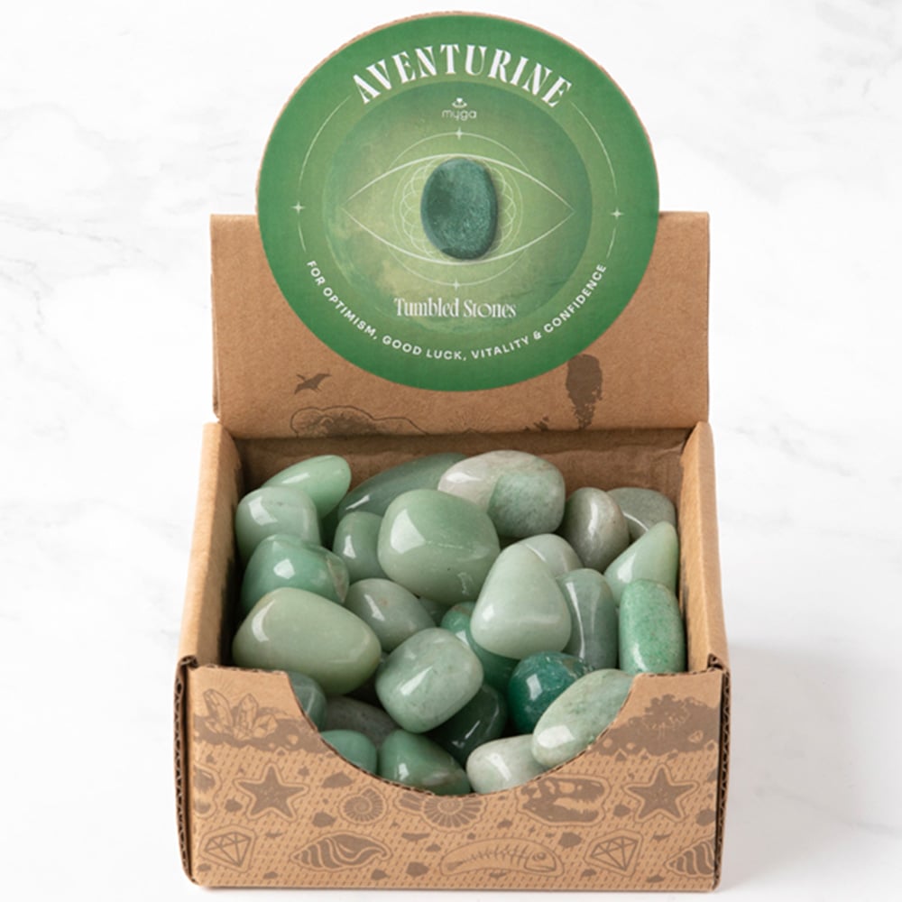 Myga 50 Piece Aventurine Tumbled Stone Healing Crystal Image 4