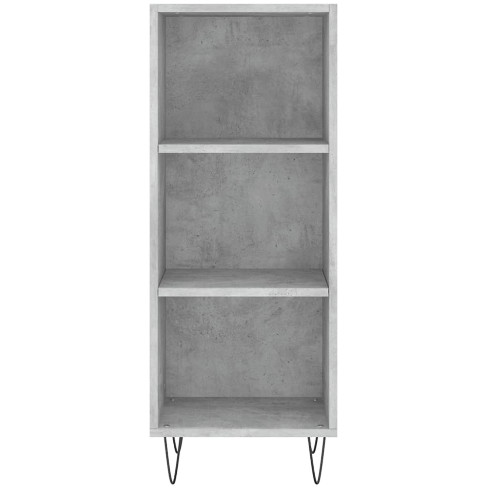 vidaXL Single Door 3 Shelf Concrete Grey Highboard Image 6