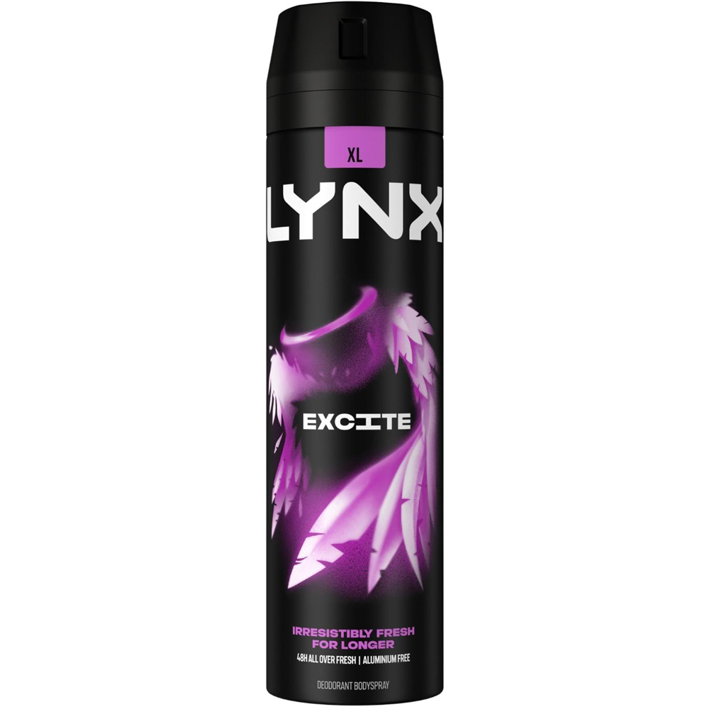 Lynx XL Excite Coconut and Black Pepper 48H Sweat Protection Deodorant Body Spray 200ml 3 Pack Image 2