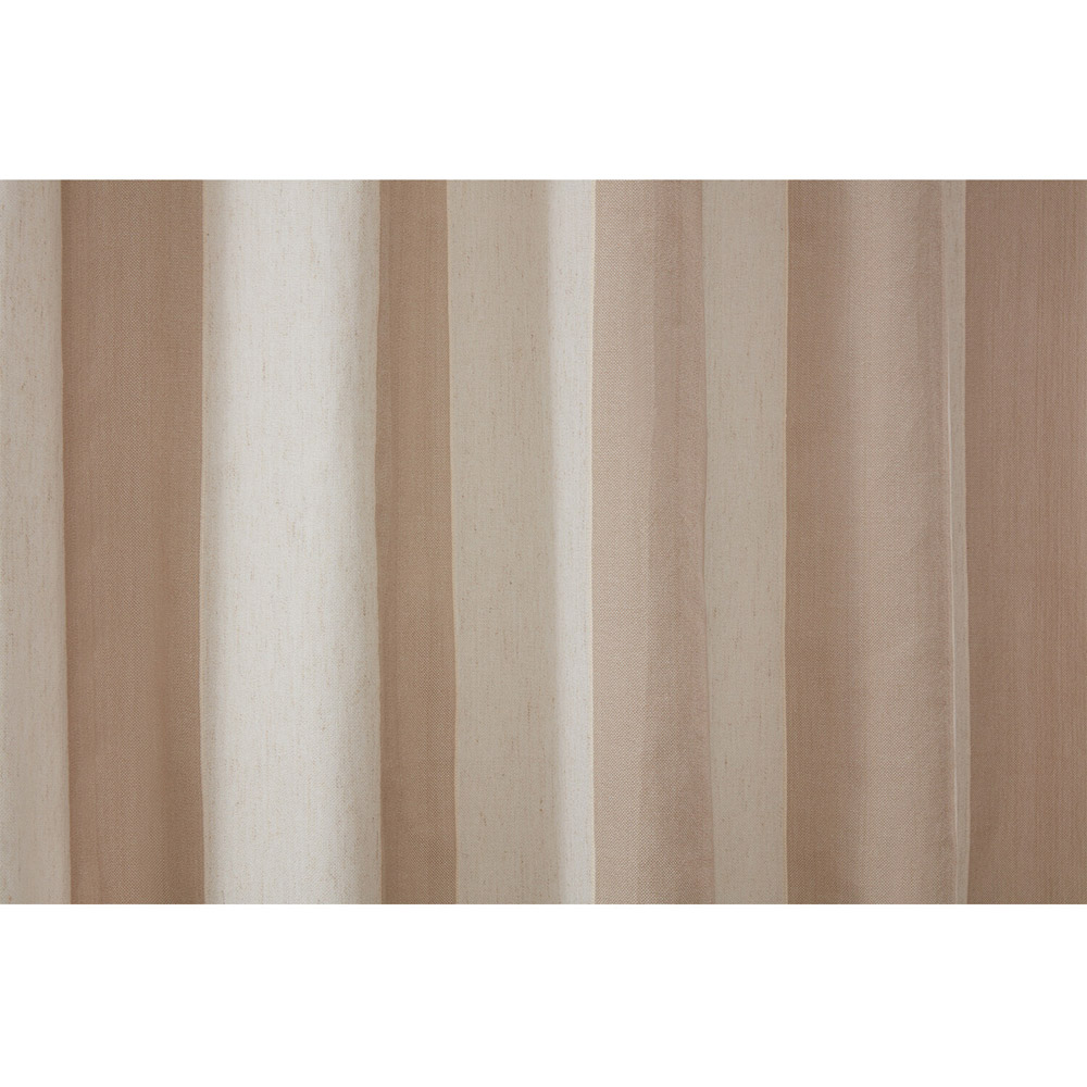 Divante Natural Coastal Stripe Eyelet Curtains 168 x 183cm Image 4