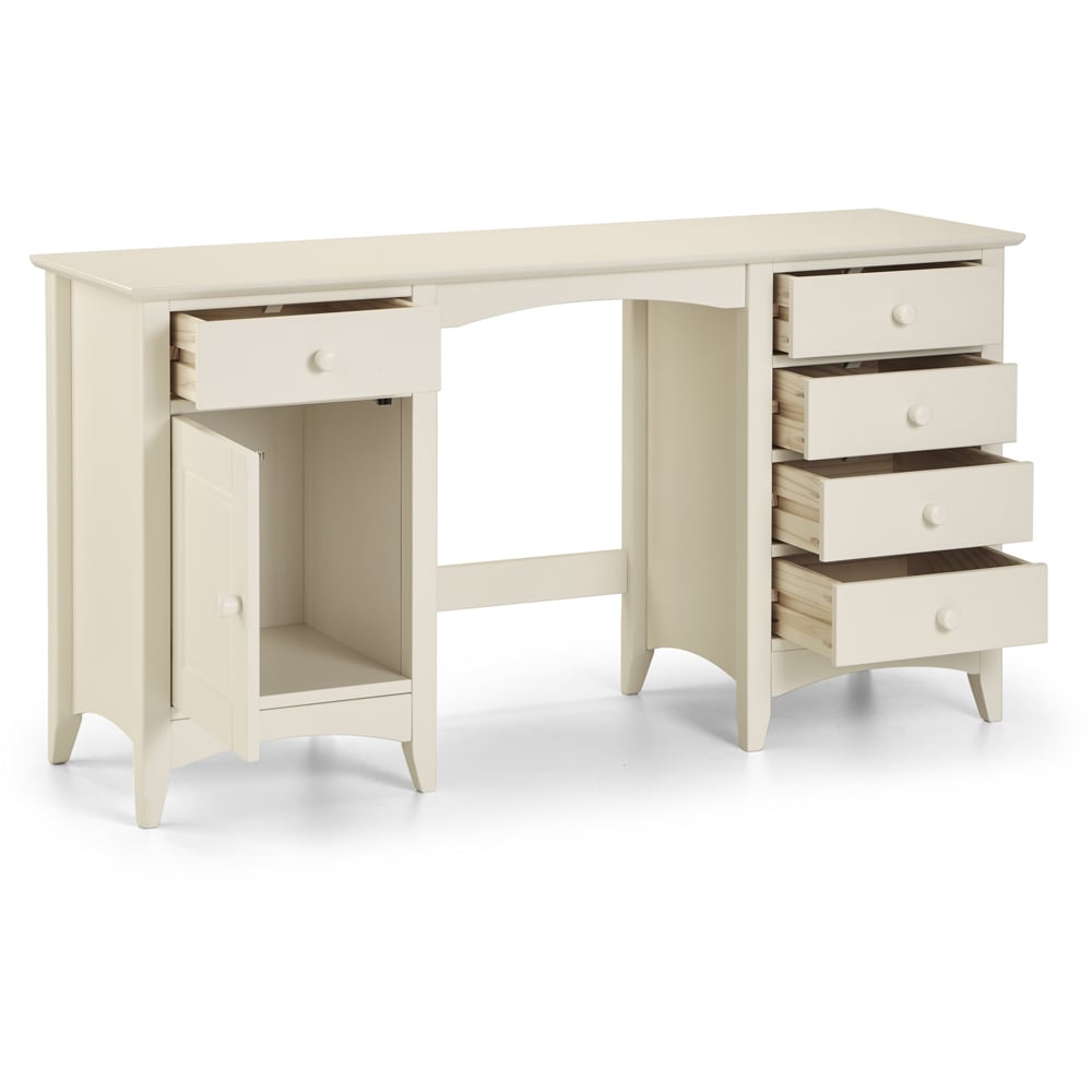 Julian Bowen Cameo Single Door 5 Drawer Stone White Dressing Table Image 3