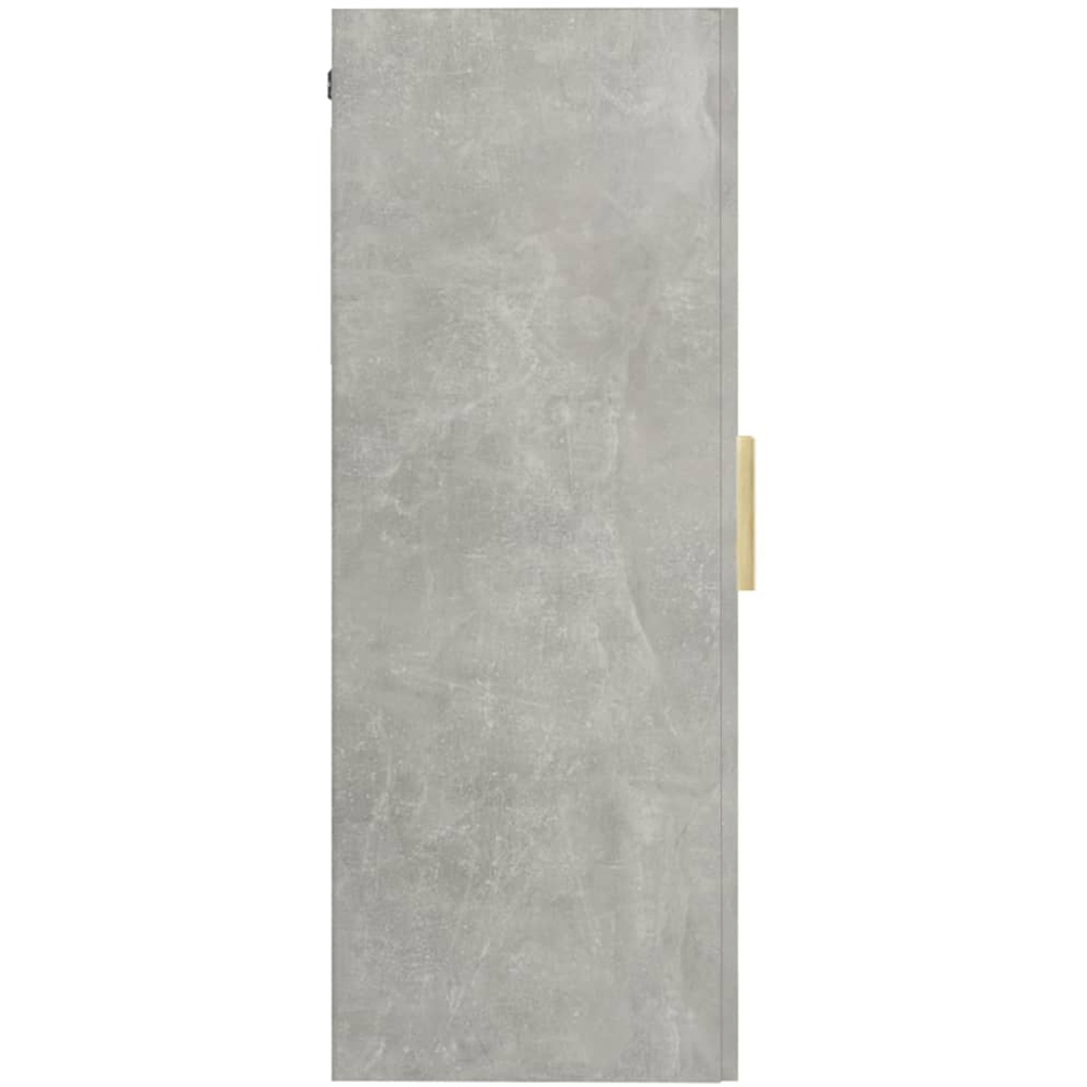 vidaXL 2 Glass Door 3 Shelf Concrete Grey Hanging Wall Cabinet Image 4