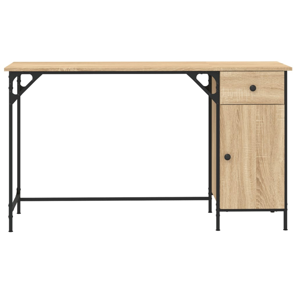 vidaXL Single Door Single Drawer Computer Desk Sonoma Oak Image 4