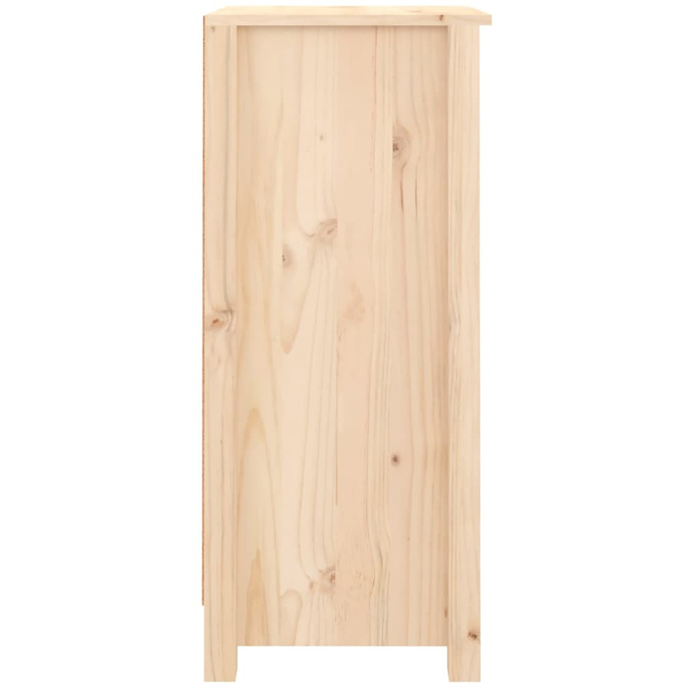 vidaXL 3 Drawer Natural Pine Wood Sideboard Image 6