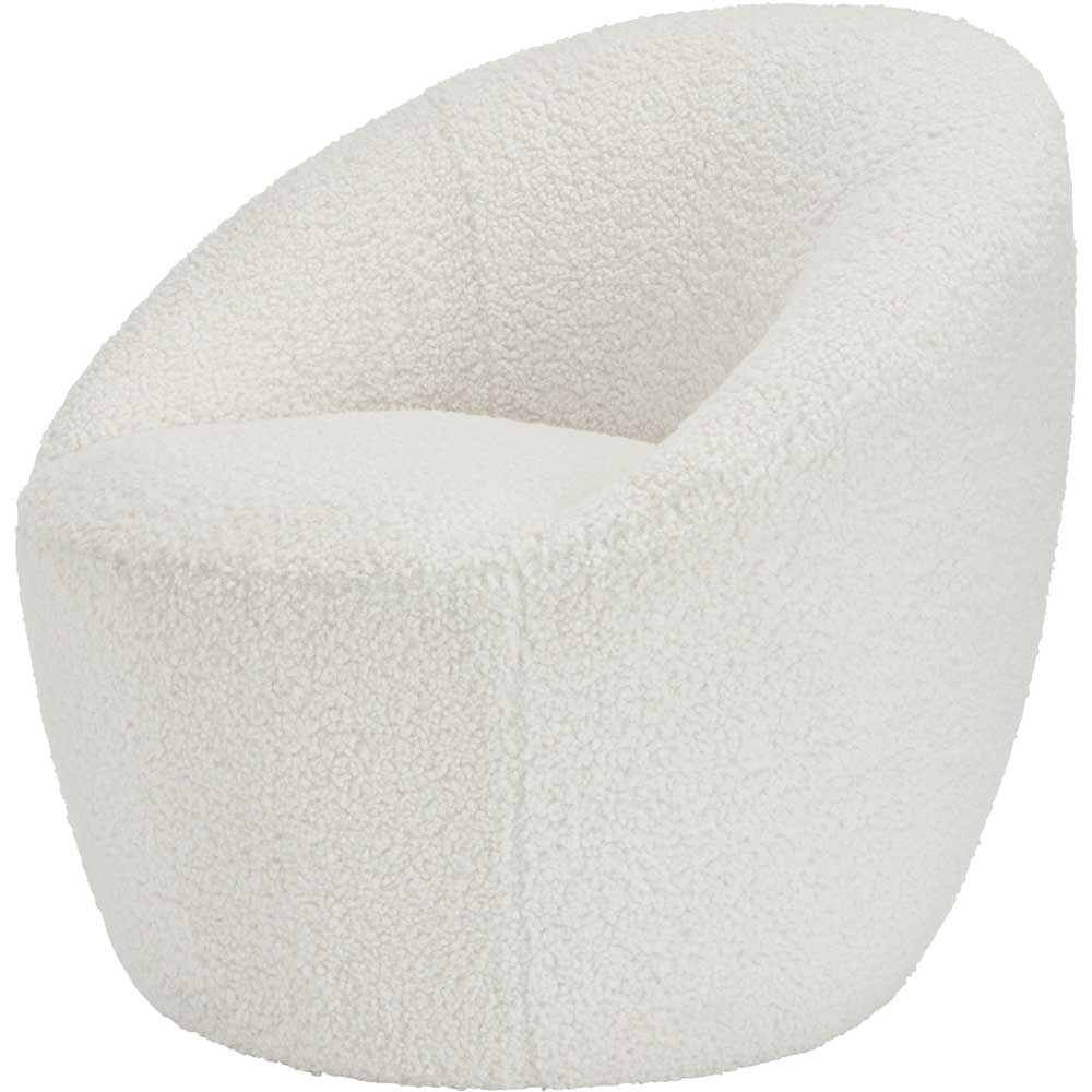Cocoon Off White Boucle Fabric Chair Image 3