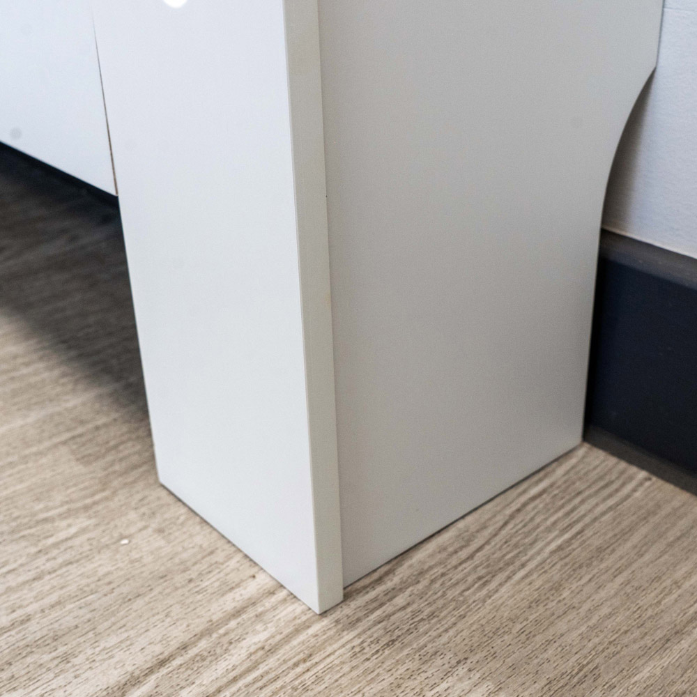 Jack Stonehouse Matt White Horizontal Line Radiator Cover Adjustable Image 5