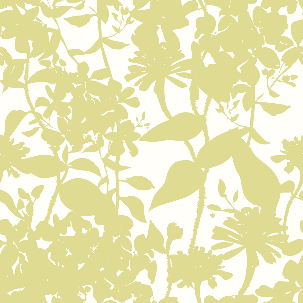 Hoopla Walls Summer Silhouette French Lime Non Woven Wallpaper Image 1