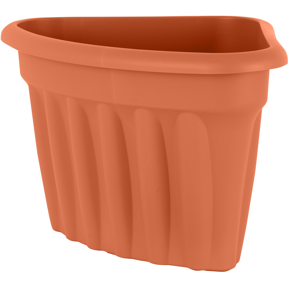 Wham Vista Terracotta Recycled Plastic Corner Planter 40cm 4 Pack Image 4