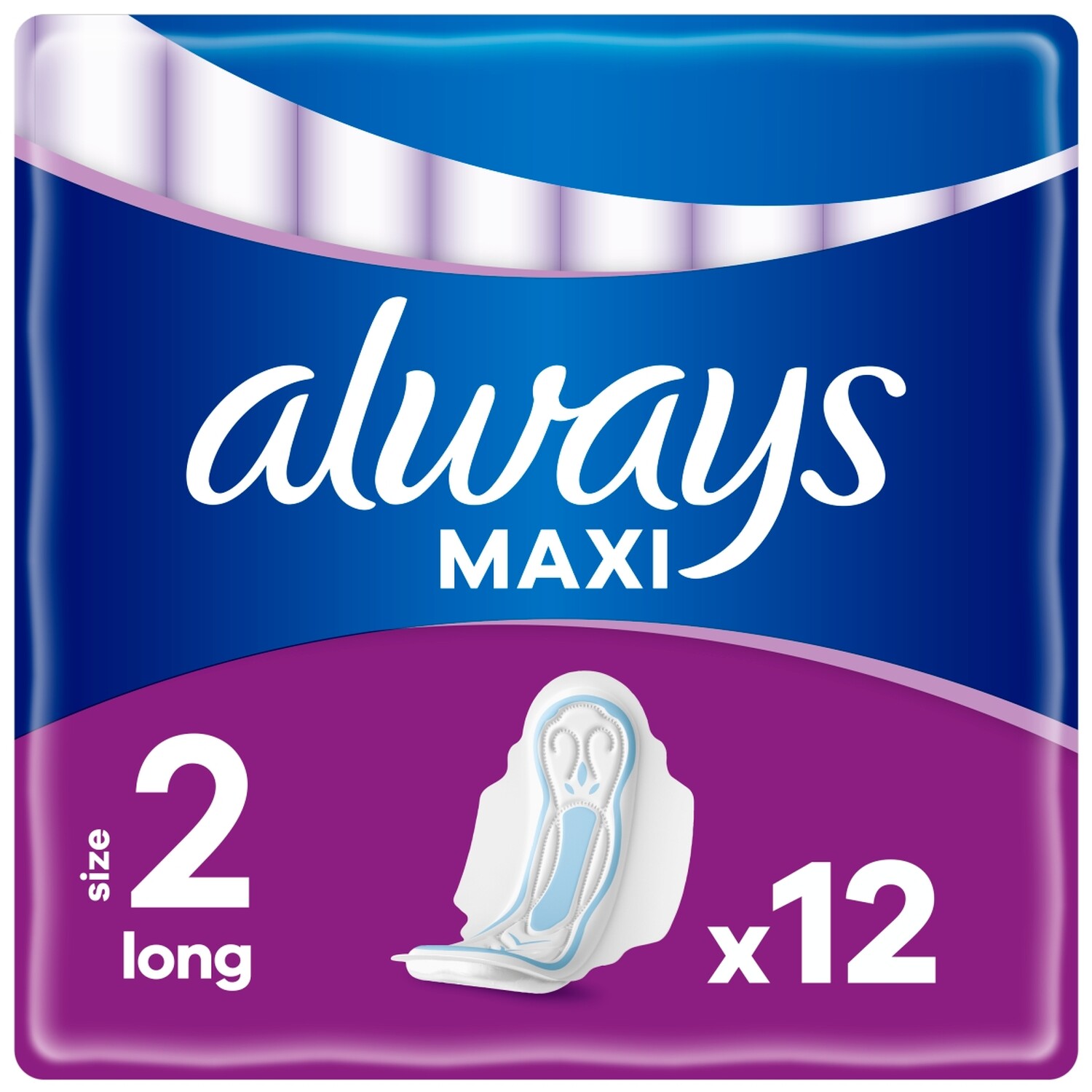 Pack of 12 Always Maxi Sanitary Pads with Wings Image 1