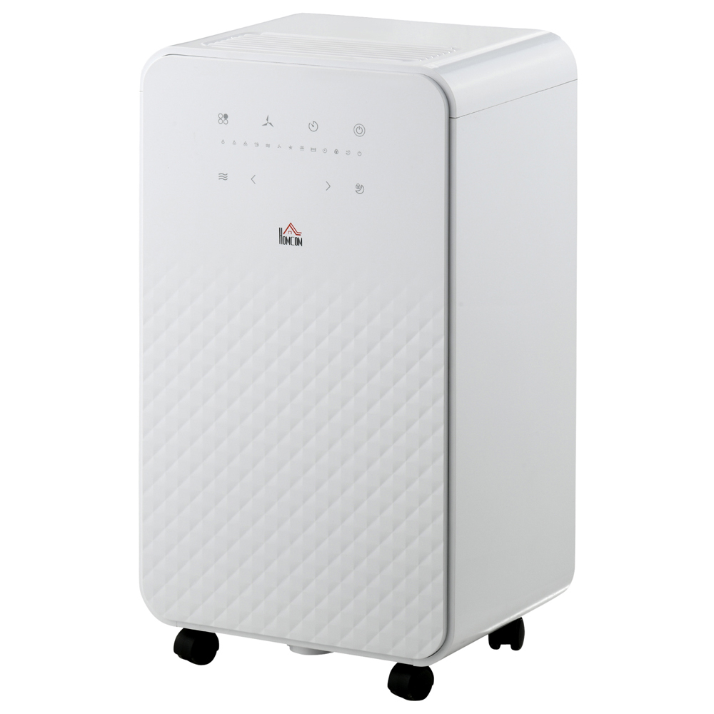 Portland White Portable Dehumidifier with Air Purifier 12L Per Day Image 1