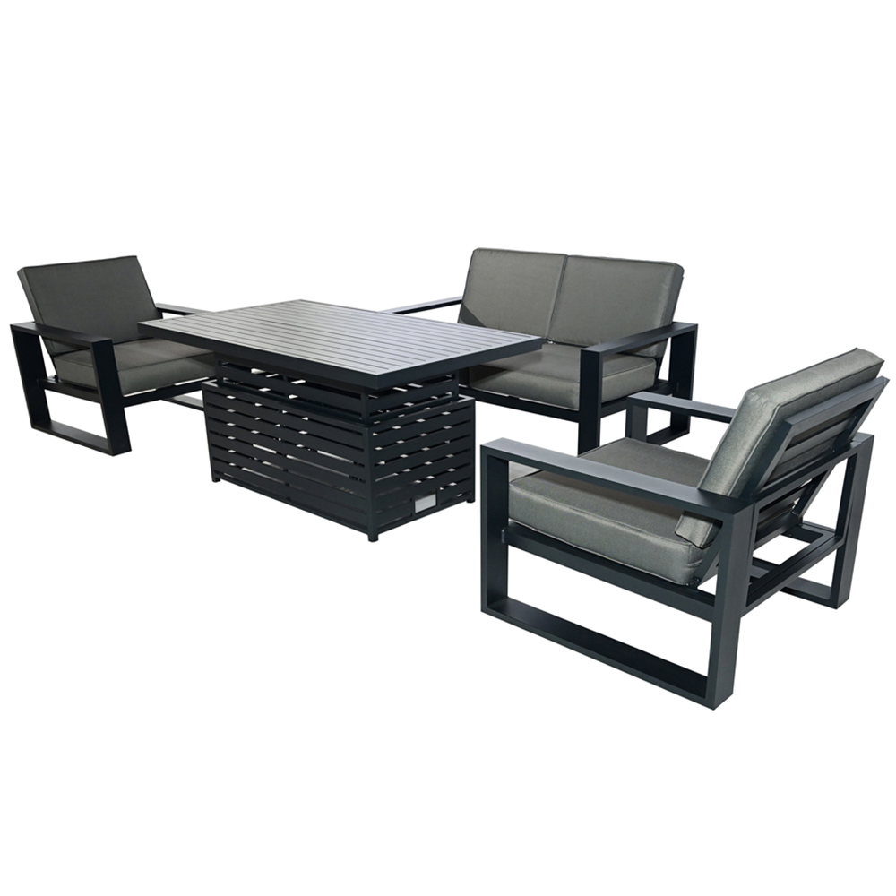 Furniture One 4 Seater Aluminium Garden Dining Set Image 2