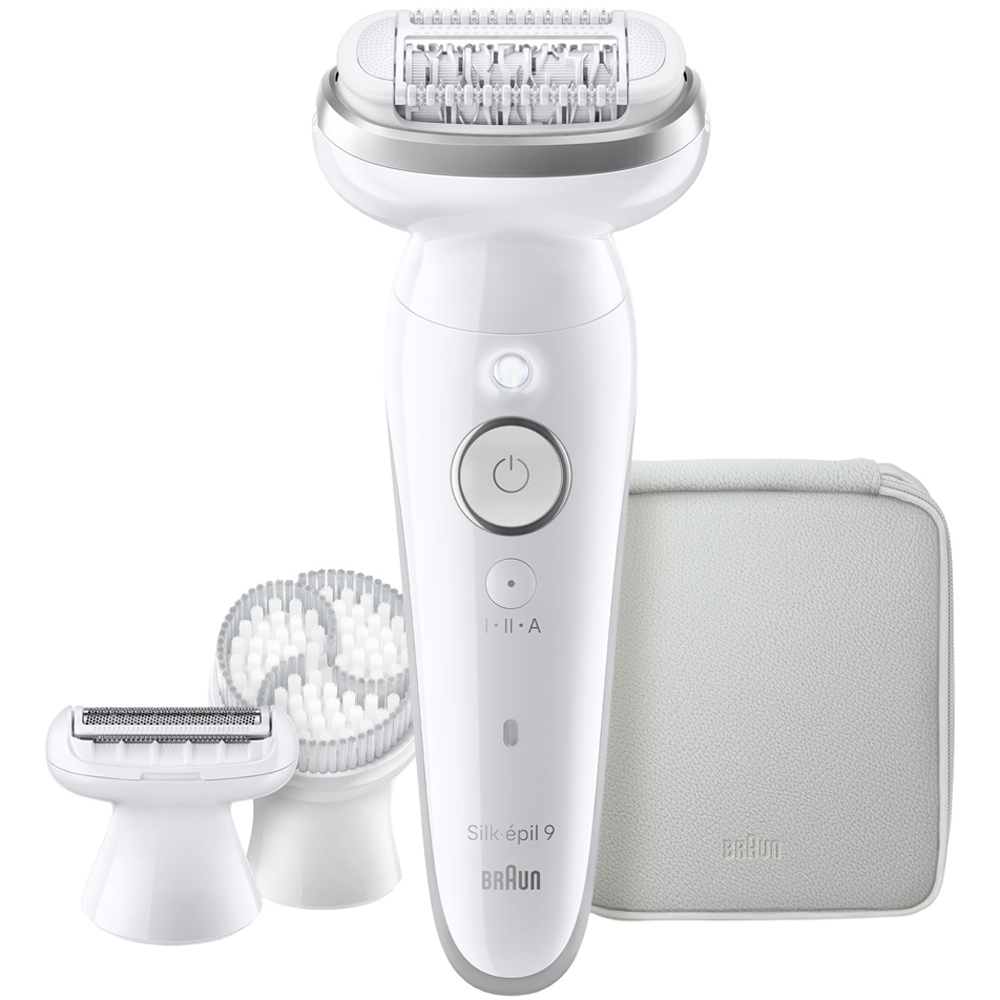 Braun Silk-épil 9 Silver Cordless Wet and Dry Hair Removal Epilator with Attachments Image 2