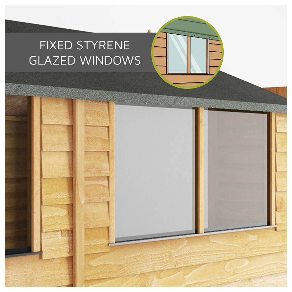 Mercia 6 x 4ft Overlap Apex Shed with Window Image 6