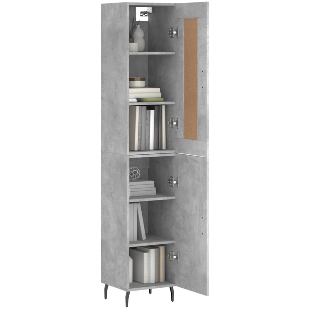vidaXL 2 Door Concrete Grey Highboard Image 3
