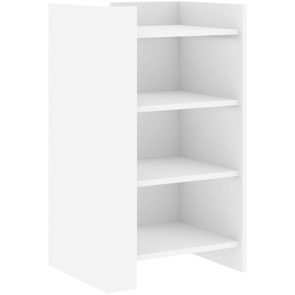 vidaXL 4 Shelf White Sideboard Image 2