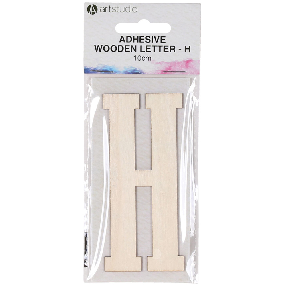 Art Studio Adhesive Wooden Letter - H Image