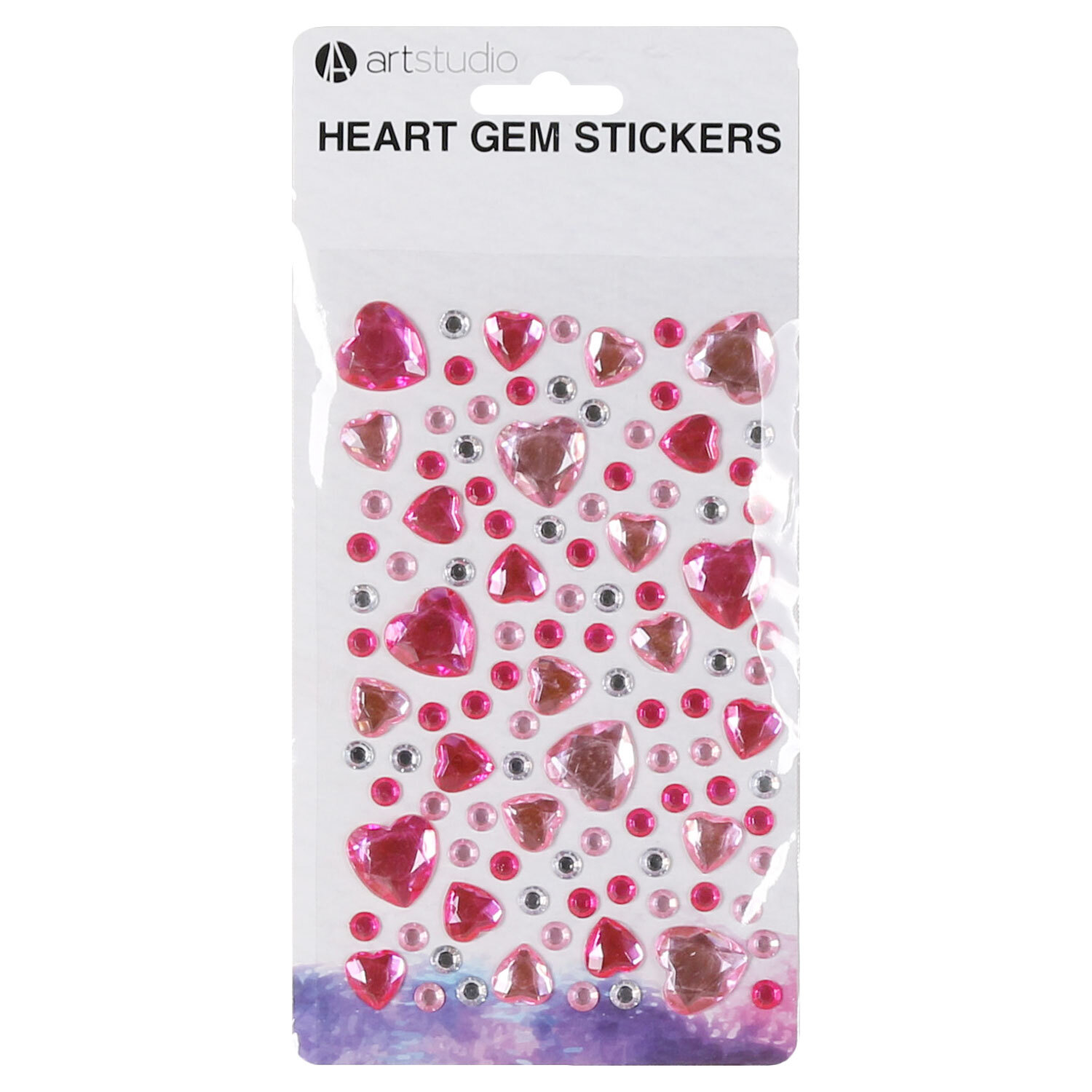 Art Studio Heart Gem Stickers Image 1