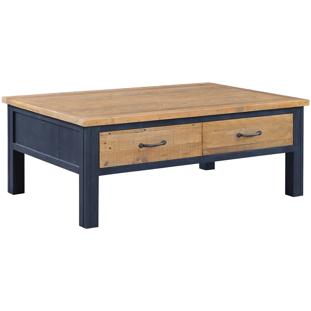 Baumhaus Splash of Blue 4 Drawer Wooden Coffee Table Image 2