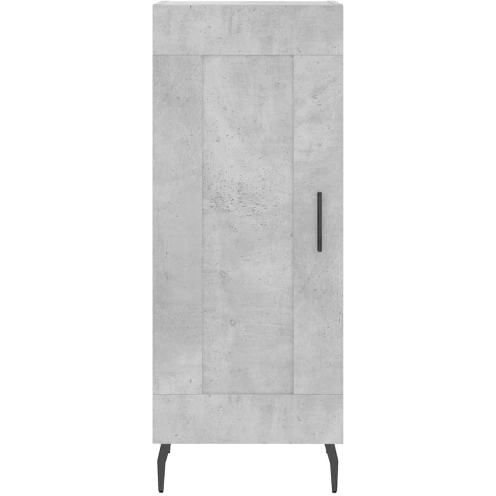 vidaXL 2 Door Concrete Grey Tall Highboard with Black Handle Image 6