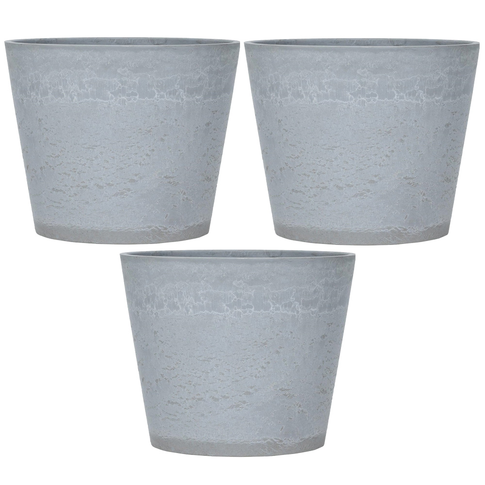 Garden Gear Caesar Marble Effect Planter 3 Pack Image 1