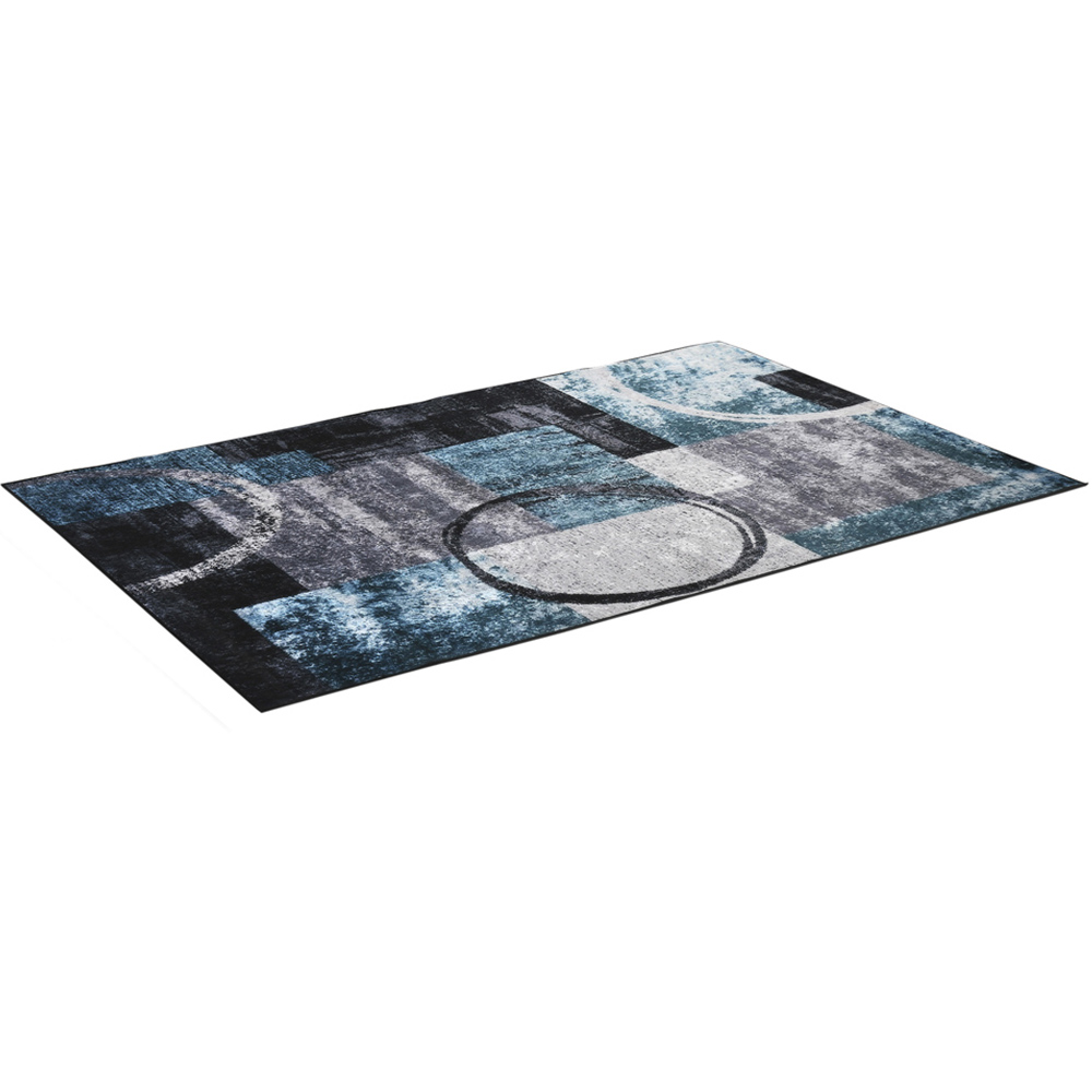 Portland Blue Geometric Rug 160 x 230cm Image 1