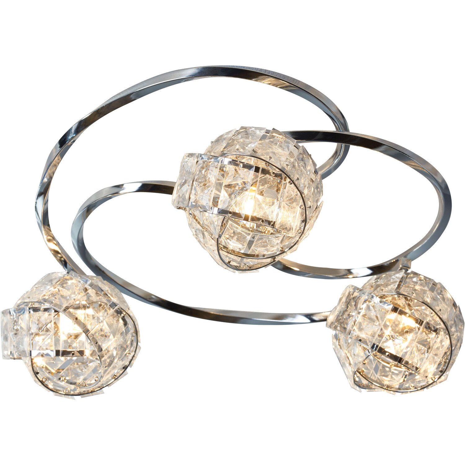 Jewel Twisted 3 Light Ceiling Fitting Image 3