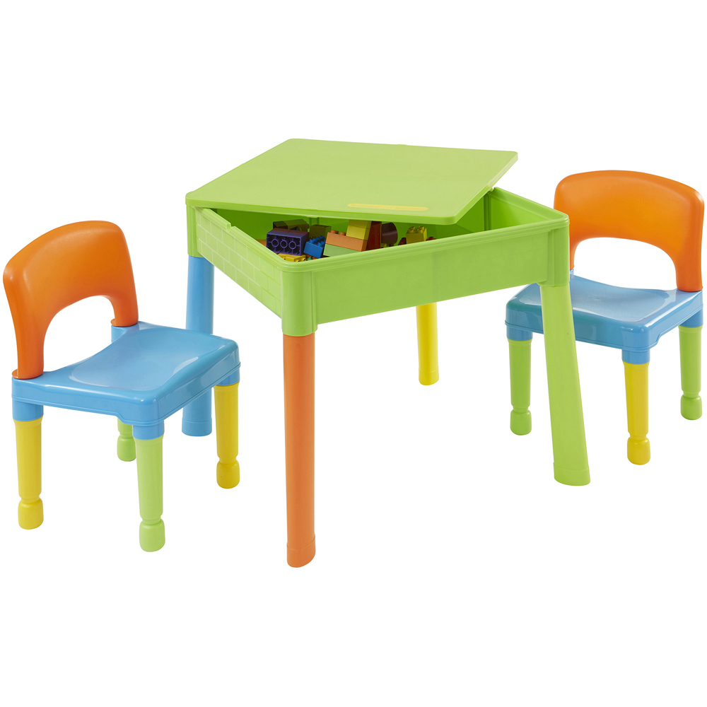 Liberty House Toys Kids 5-in-1 Multicoloured Activity Table and 2 Chairs Set Image 3