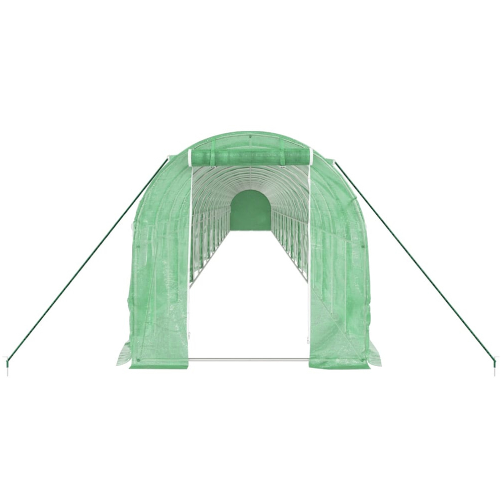 vidaXL Green Polyethylene Galvanised Steel Frame 72.1 x 6.5ft Greenhouse Image 3