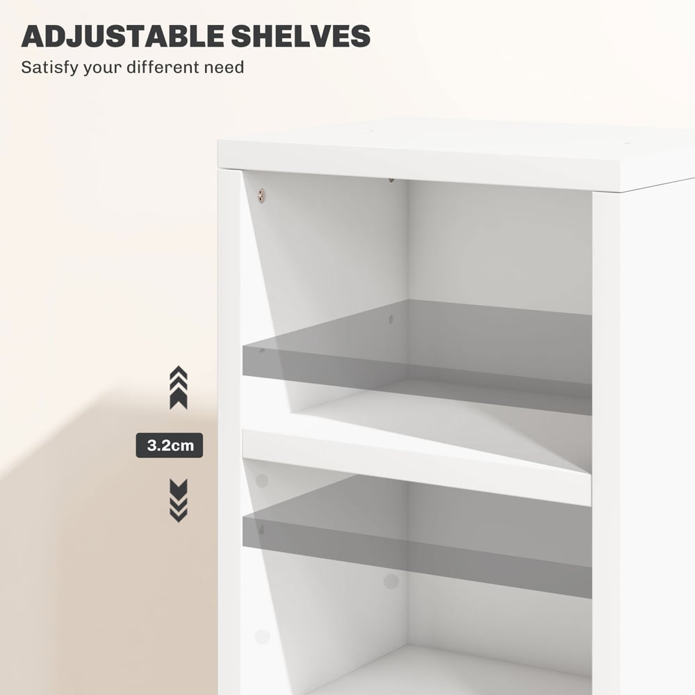 Portland High Gloss White CD and DVD Storage Unit 2 Pack Image 7
