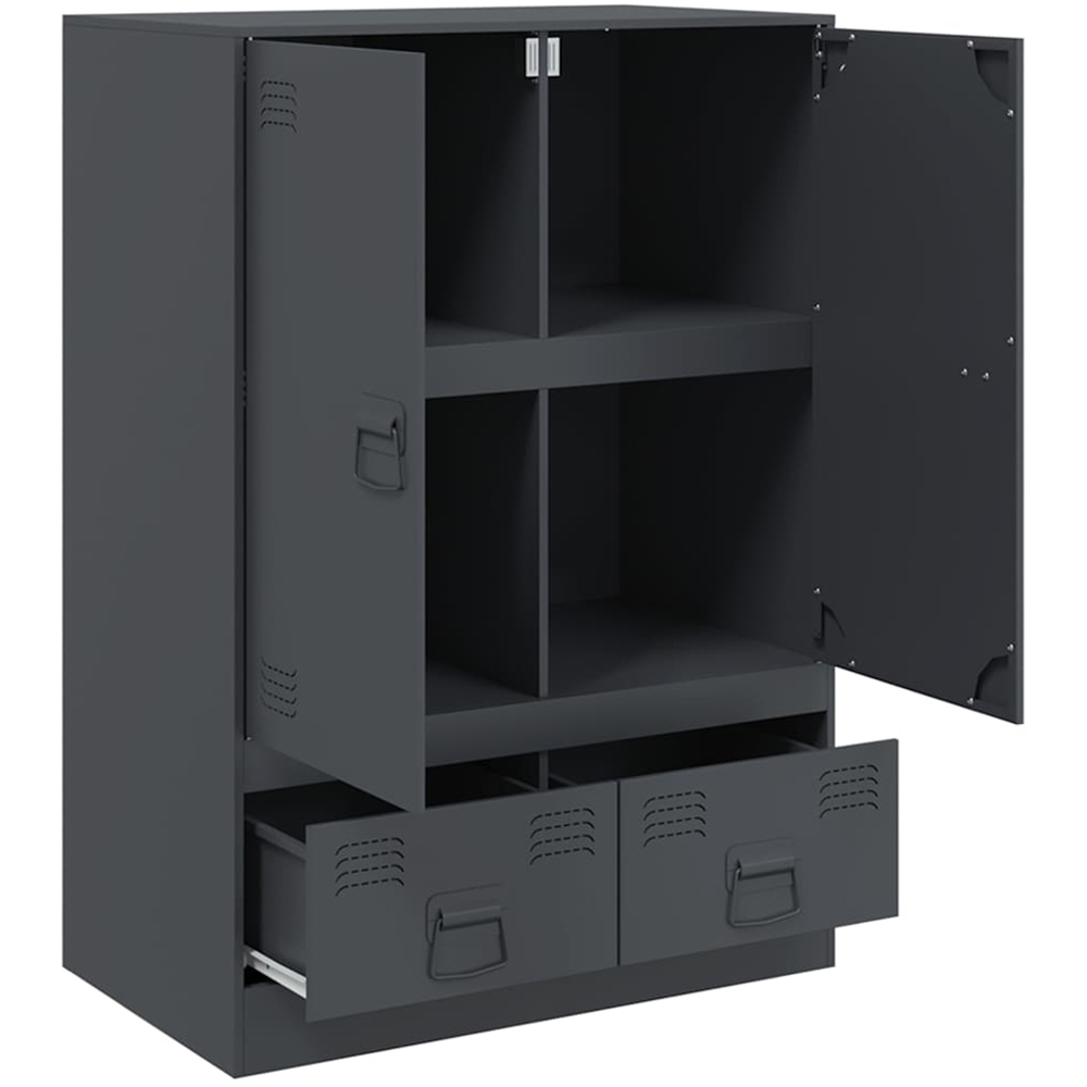 vidaXL 2 Door 2 Drawer Anthracite Highboard Image 3