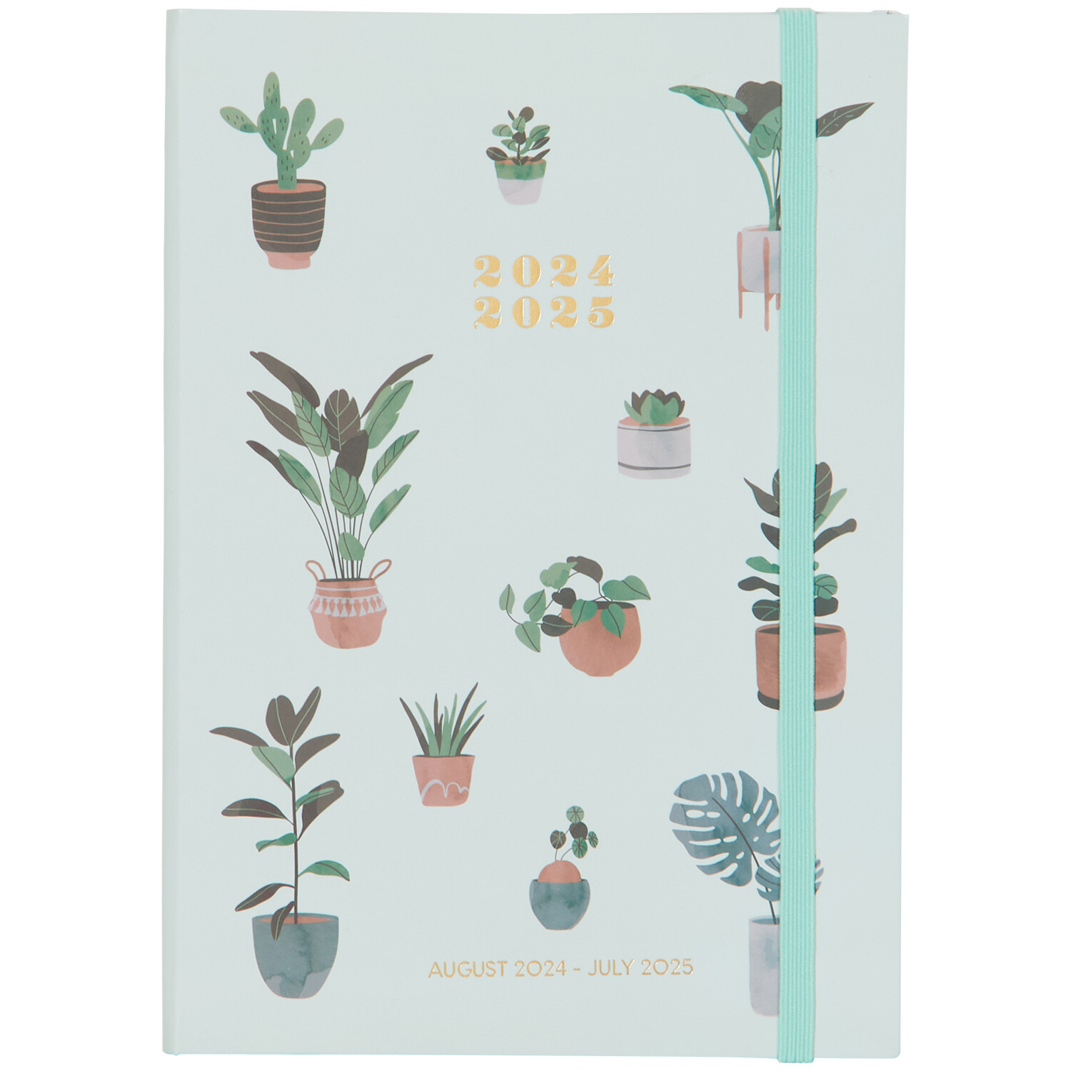 24/25 A5 Plants Academic Diary - Blue or Black Image 1