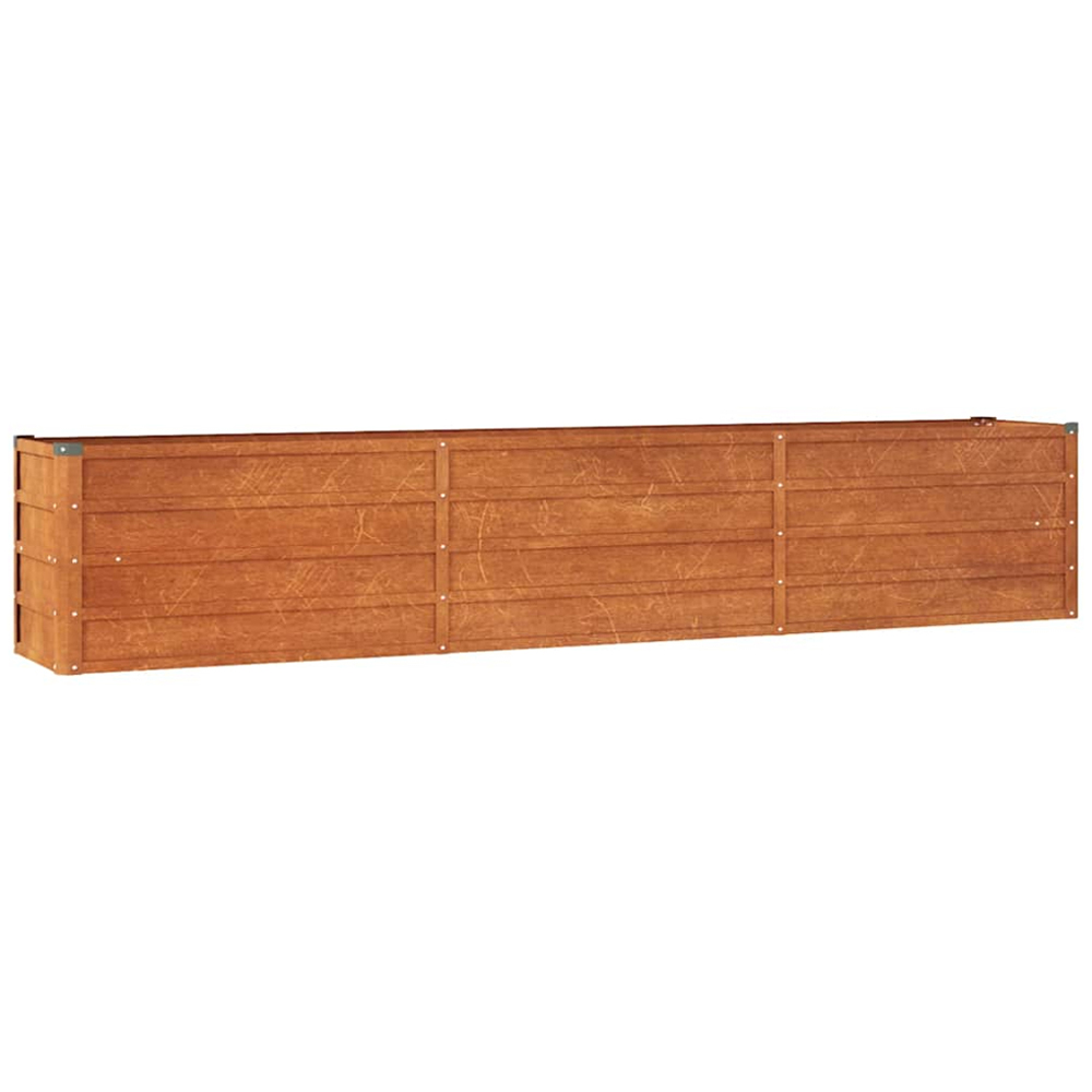 vidaXL Rusty Corten Steel Raised Garden Bed 45 x 40 x 240cm Image 1