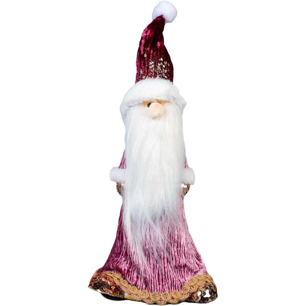 Shatchi Burgundy Santa Christmas Decoration 66cm Image 1