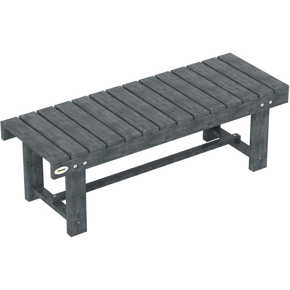 Outsunny 2 Seater Grey Outdoor Garden Loveseat Image 2