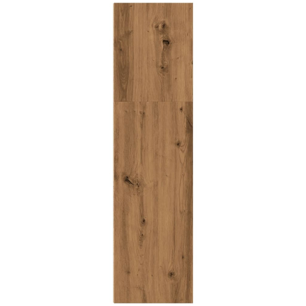 vidaXL 3 Shelf Artisan Oak Slim Bookcase Image 4