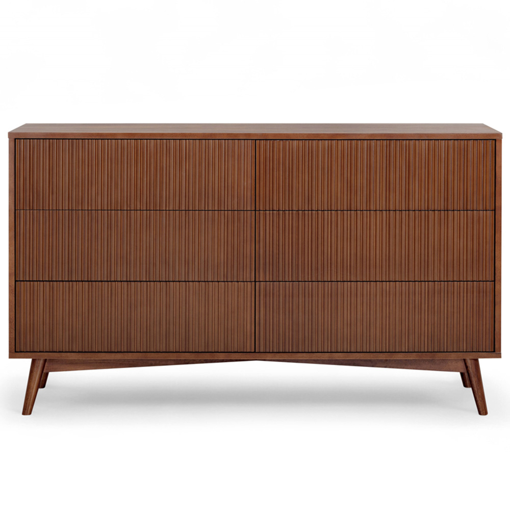 Teamson Home Tremolo 6 Drawer Walnut Dresser Image 3