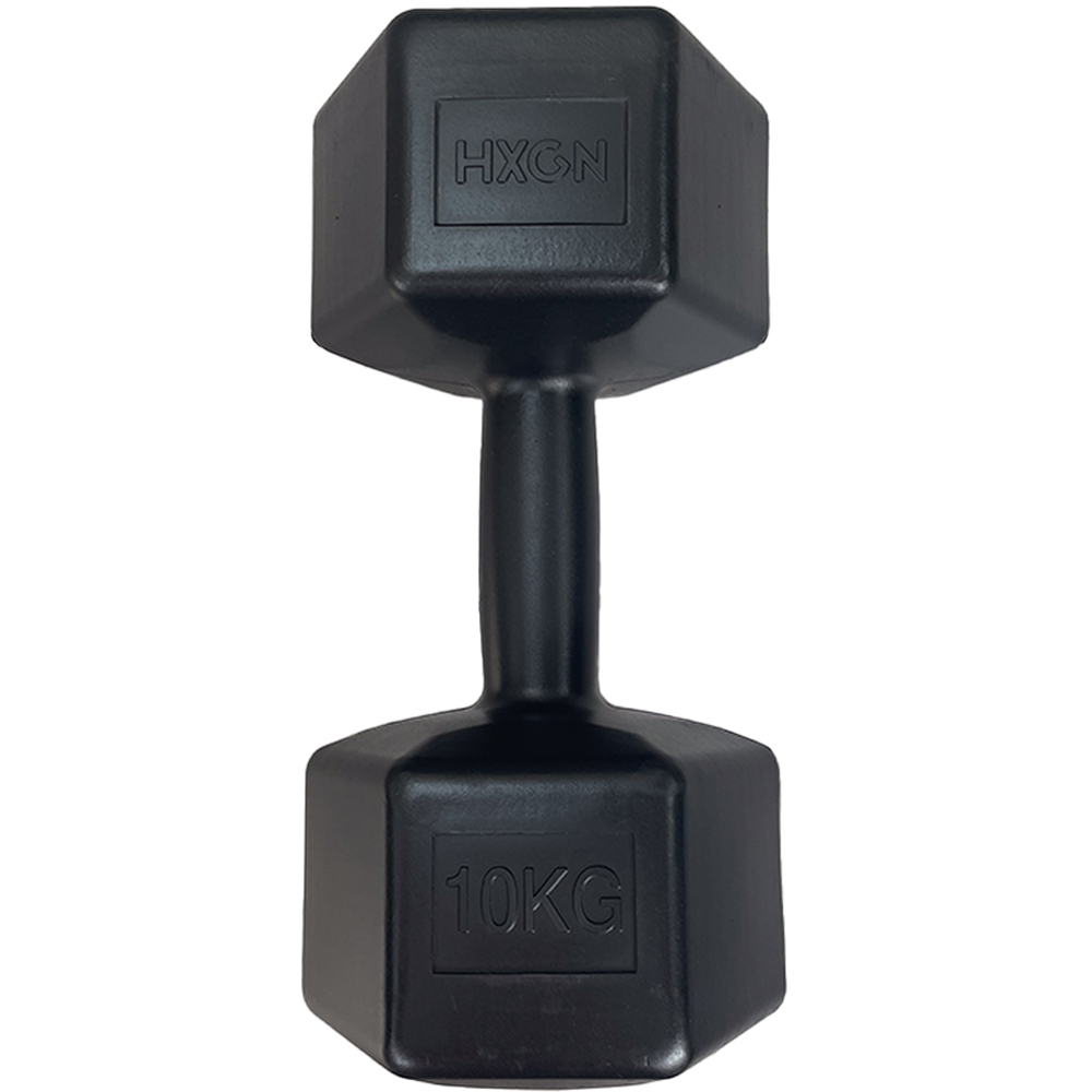 HXGN Black Hex Dumbbell 10kg 2 Pack Image 4