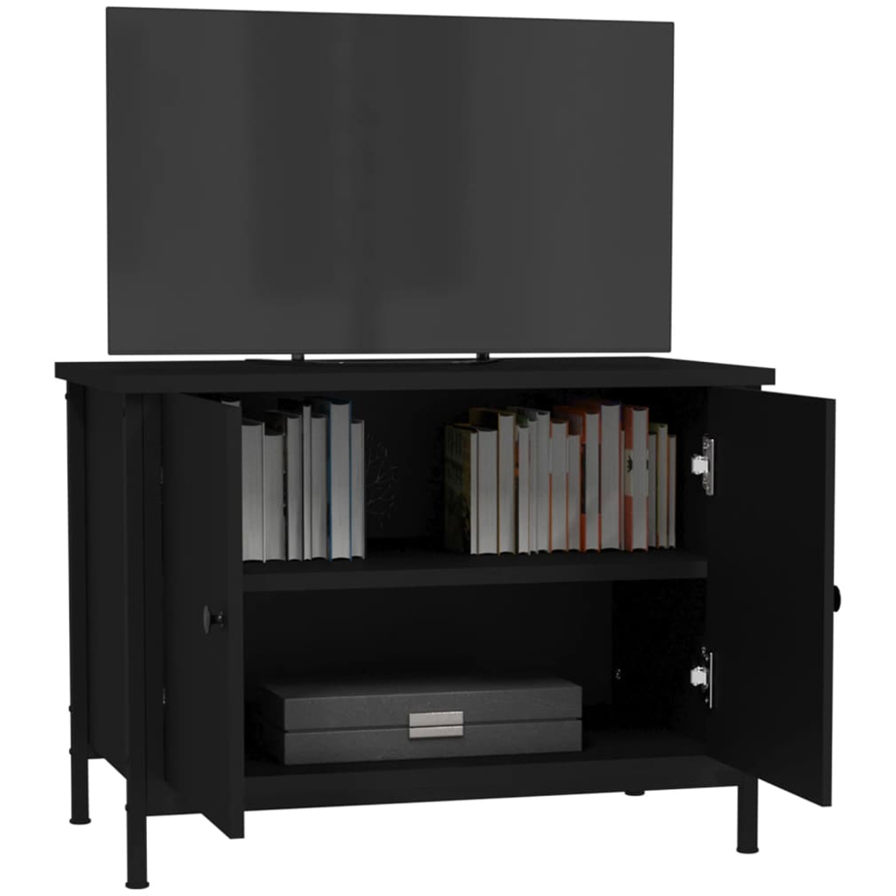 vidaXL 2 Door Black TV Cabinet Image 3