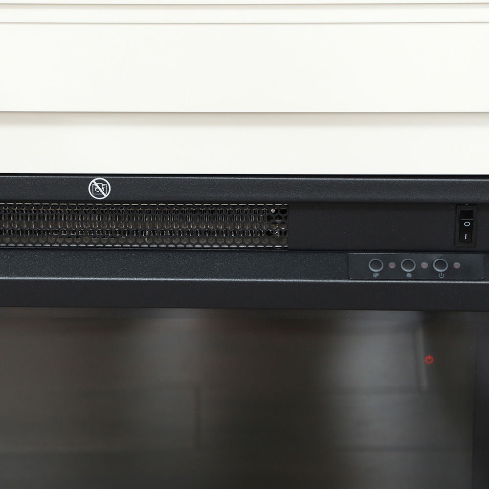 HOMCOM White Inset Electric Fireplace and Mantel 2000W Image 3