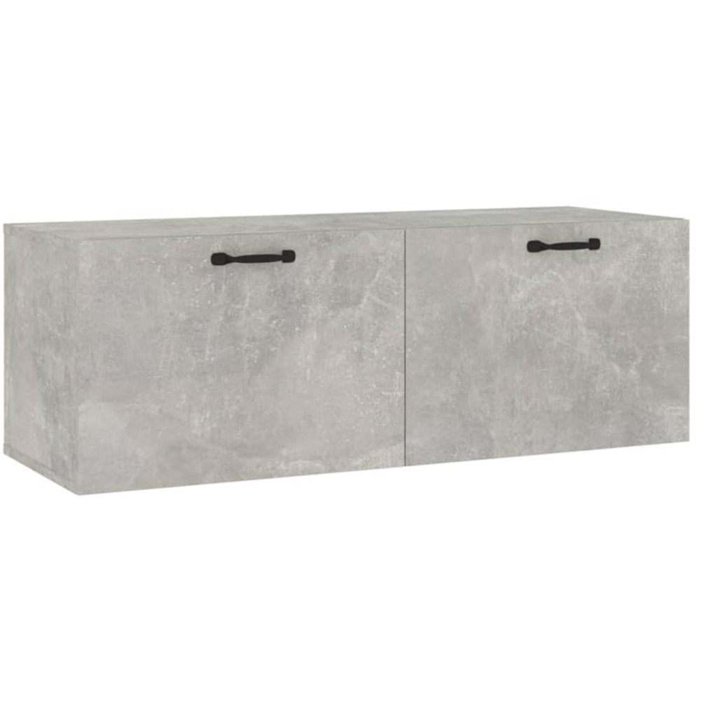 vidaXL 2 Door Concrete Grey Wall Cabinet Image 2