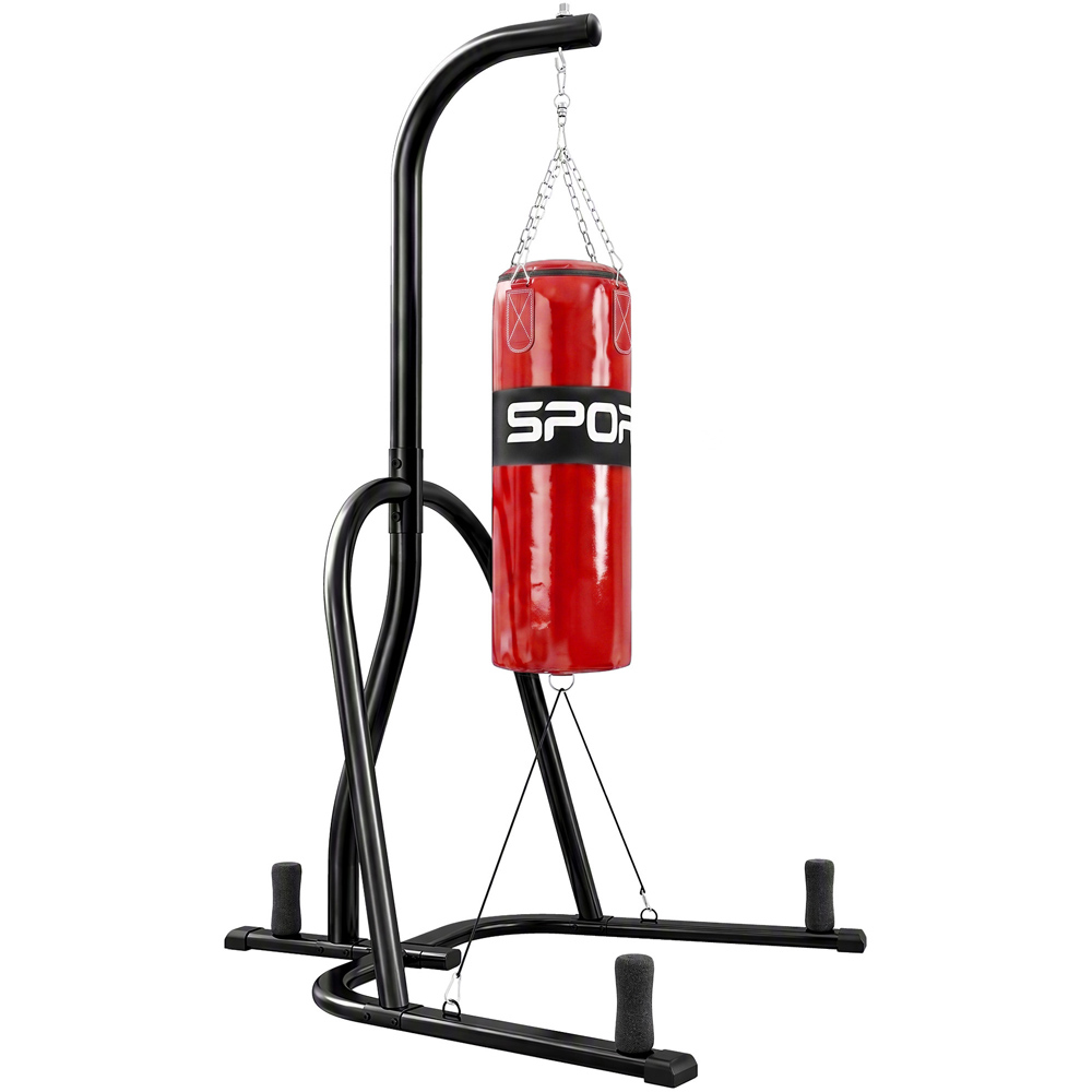 SPORTNOW Red Freestanding Punching Bag with Stand and Heavy Bag Image 1