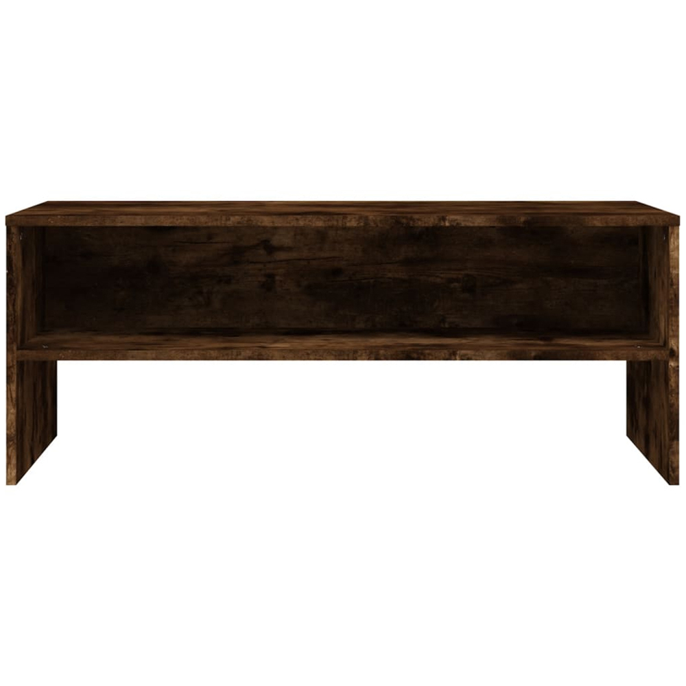 vidaXL Single Shelf Smoked Oak TV Cabinet Image 4