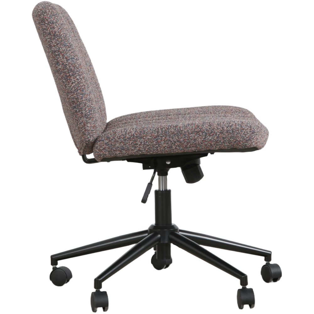 HGD BAO BUN Reddish Brown Tweed Fabric Height Adjustable Swivel Office Chair Image 4