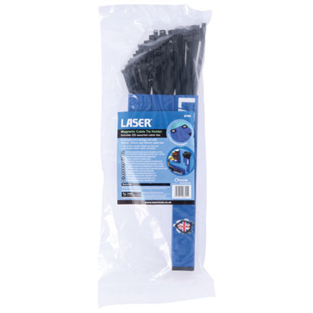 Laser 8795 200 Piece Magnetic Blue Cable Tie Holder Image 6