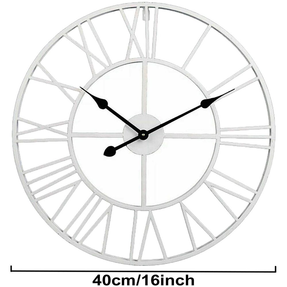 Living and Home Vintage Round Wall Clock 40cm Image 5